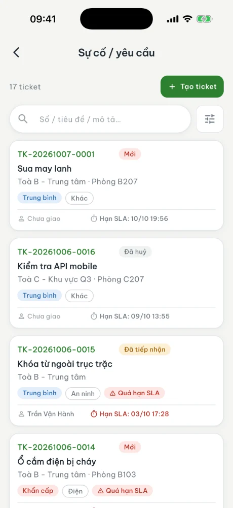 App VinaBos: sự cố và yêu cầu